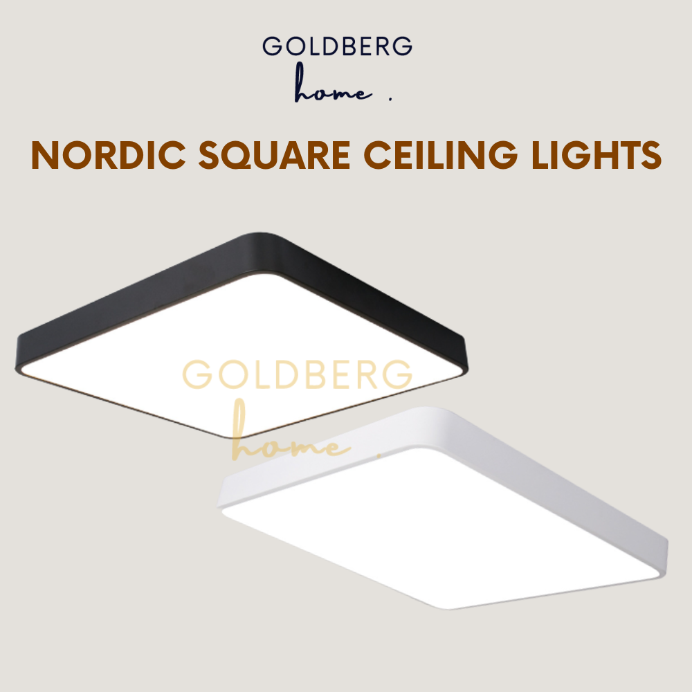 Nordic Square LED Ceiling Light Goldberg Home SG