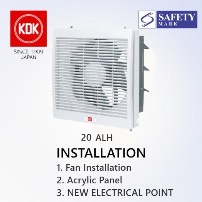 KDK 15 / 20 WHPCT Exhaust Fan suitable for SG HDB Condo Landed | Acrylic Panel Ventilating Fan installation | Goldberg Home SG