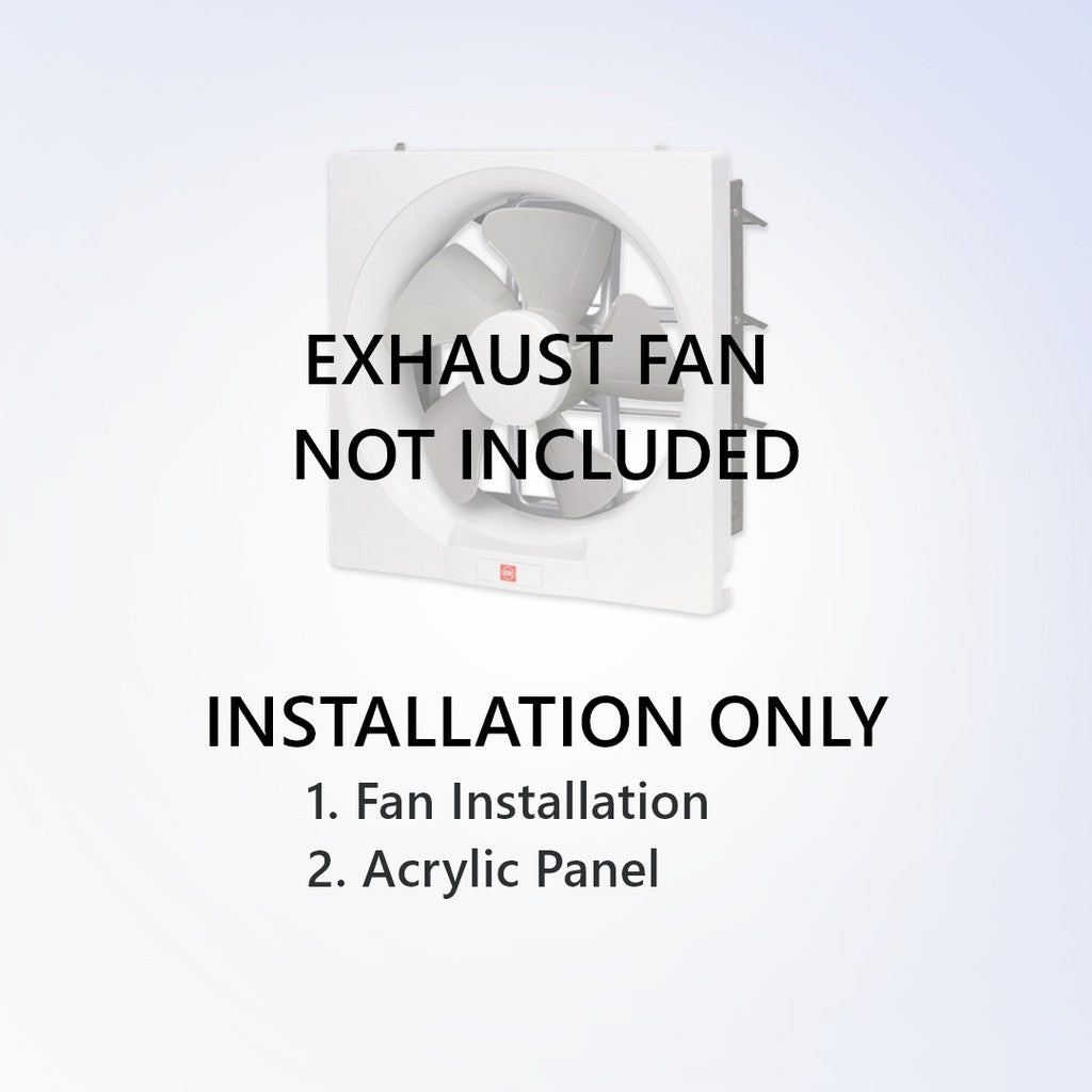 KDK 20/25 AUH Exhaust Fan suitable for SG HDB Condo Landed | Acrylic Panel Ventilating Fan installation | Goldberg Home SG