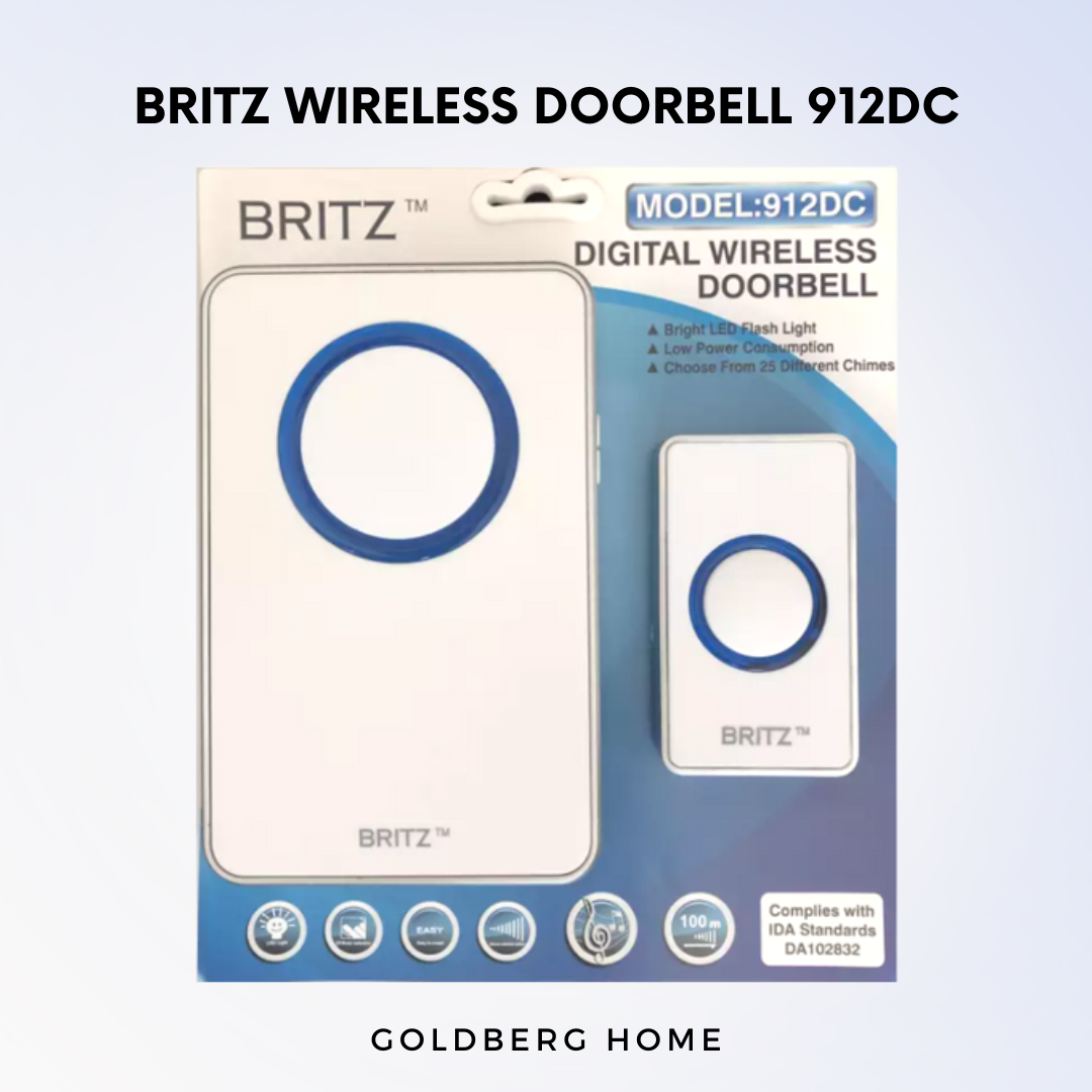 Britz Wireless Doorbell 912DC Goldberg Home SG