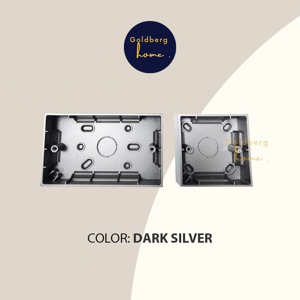 Goldberg Home mounting boxes in Dark Silver