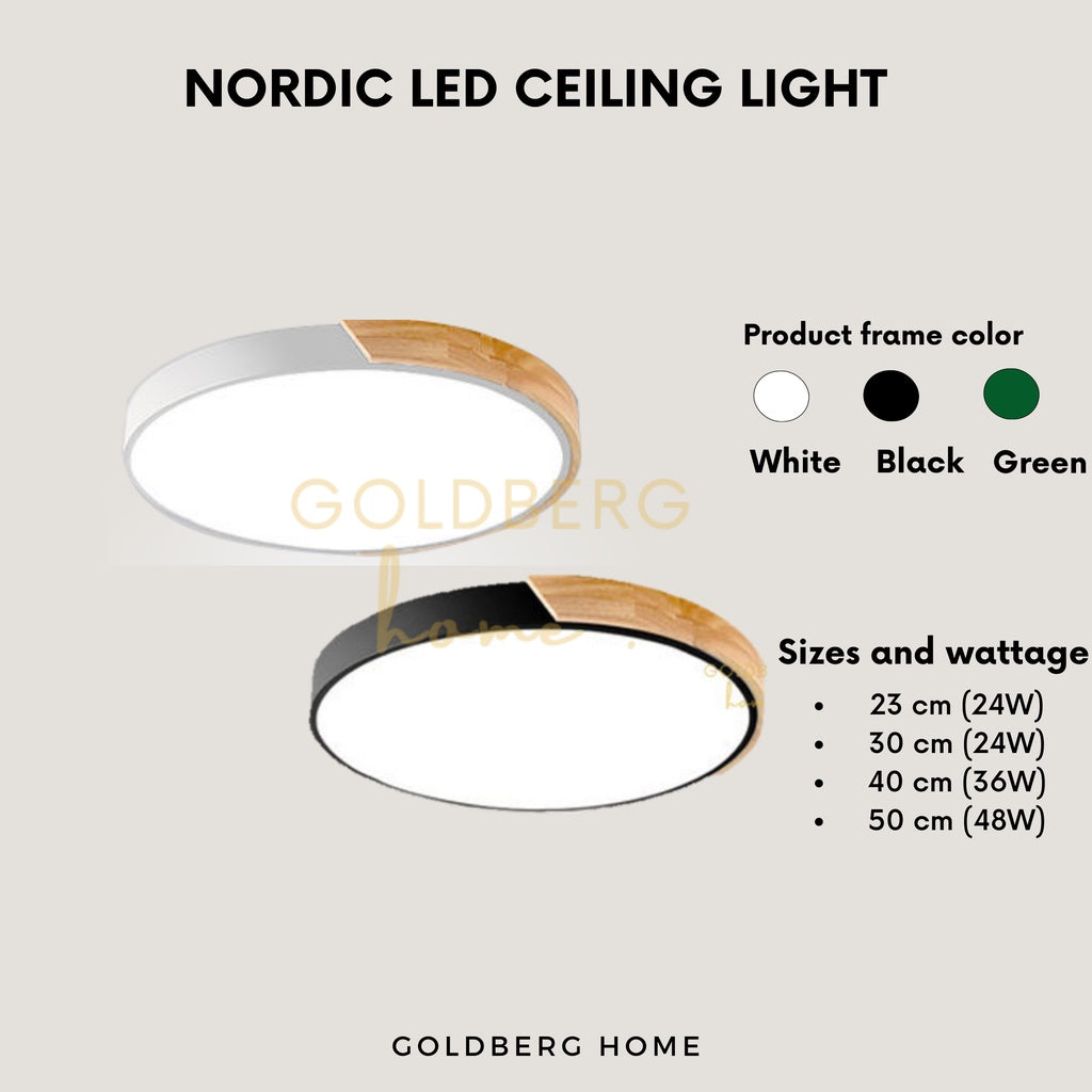 Close-up of Tami Nordic wood frame ceiling lamp. Premium oak grain finish from Goldberg Home Singapore.