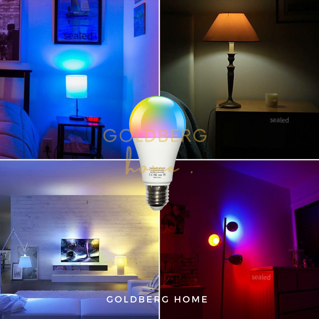 E27 WIFI Smart LED Bulb RGB+C+W Dimmable 9W Goldberg Home SG