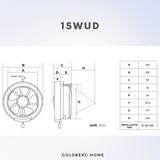 [With Installation] KDK 15 / 20 WUD Exhaust Fan