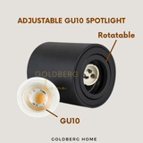 Nottingham LED GU10 Adjustable Surface Spotlight Black White