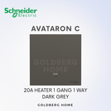 [SG Seller] Schneider Avataron C 20A Heater 1G1W 1G2W 2G1W White, Wine Gold, Dark Grey