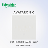 [SG Seller] Schneider Avataron C 20A Heater 1G1W 1G2W 2G1W White, Wine Gold, Dark Grey