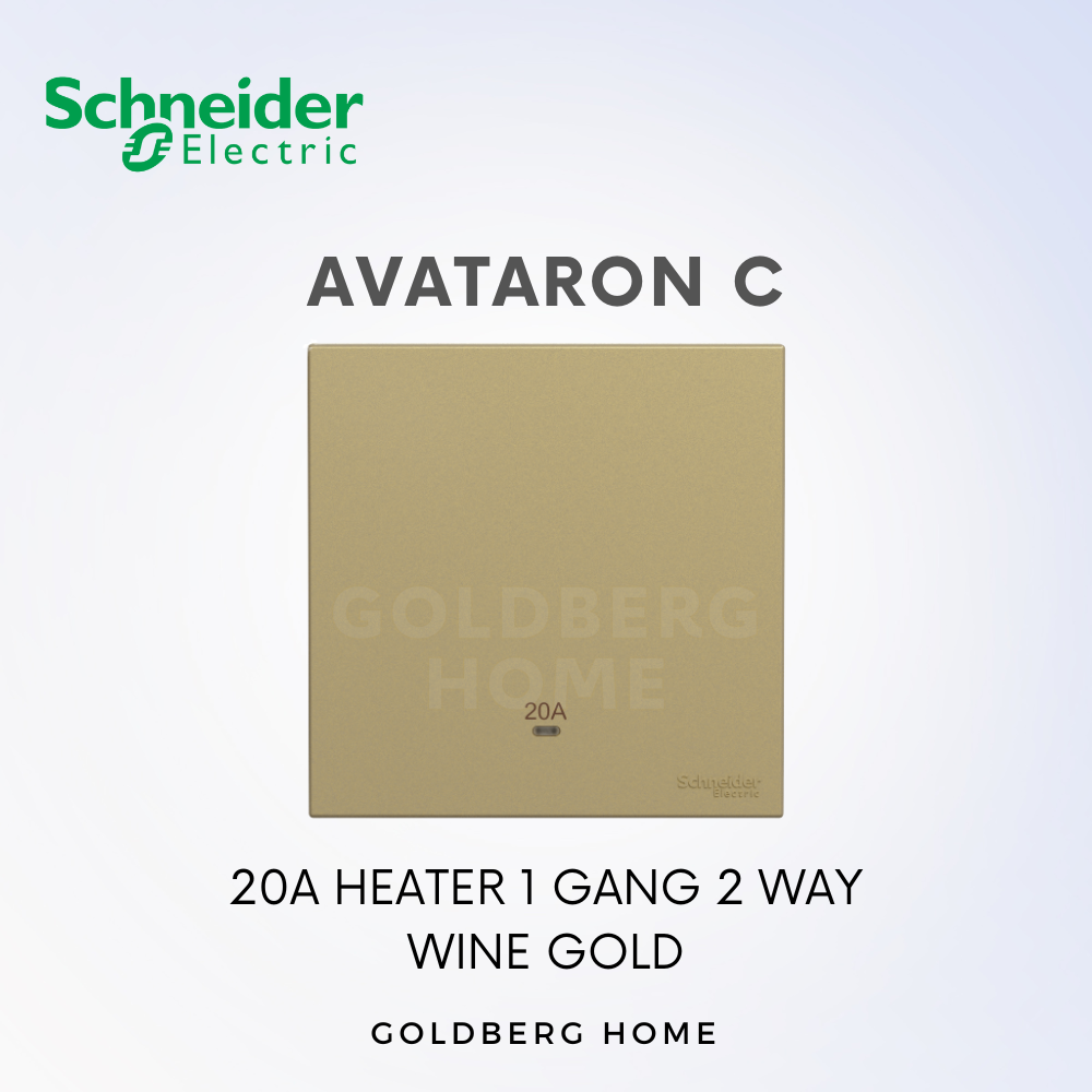 Schneider Avataron C 20A Heater 1G1W 1G2W 2G1W White, Wine Gold, Dark Grey