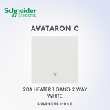 [SG Seller] Schneider Avataron C 20A Heater 1G1W 1G2W 2G1W White, Wine Gold, Dark Grey