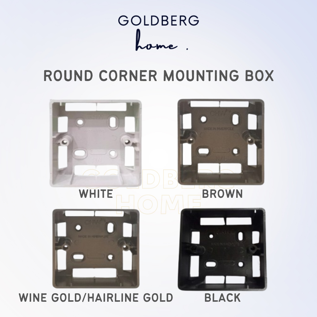 1-gang 86mm x 86mm round corner surface mounting box for Schneider AvatarON at Goldberg Home SG.