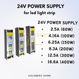 24v Power Supply LED Driver LED Strip Light Goldberg Home SG