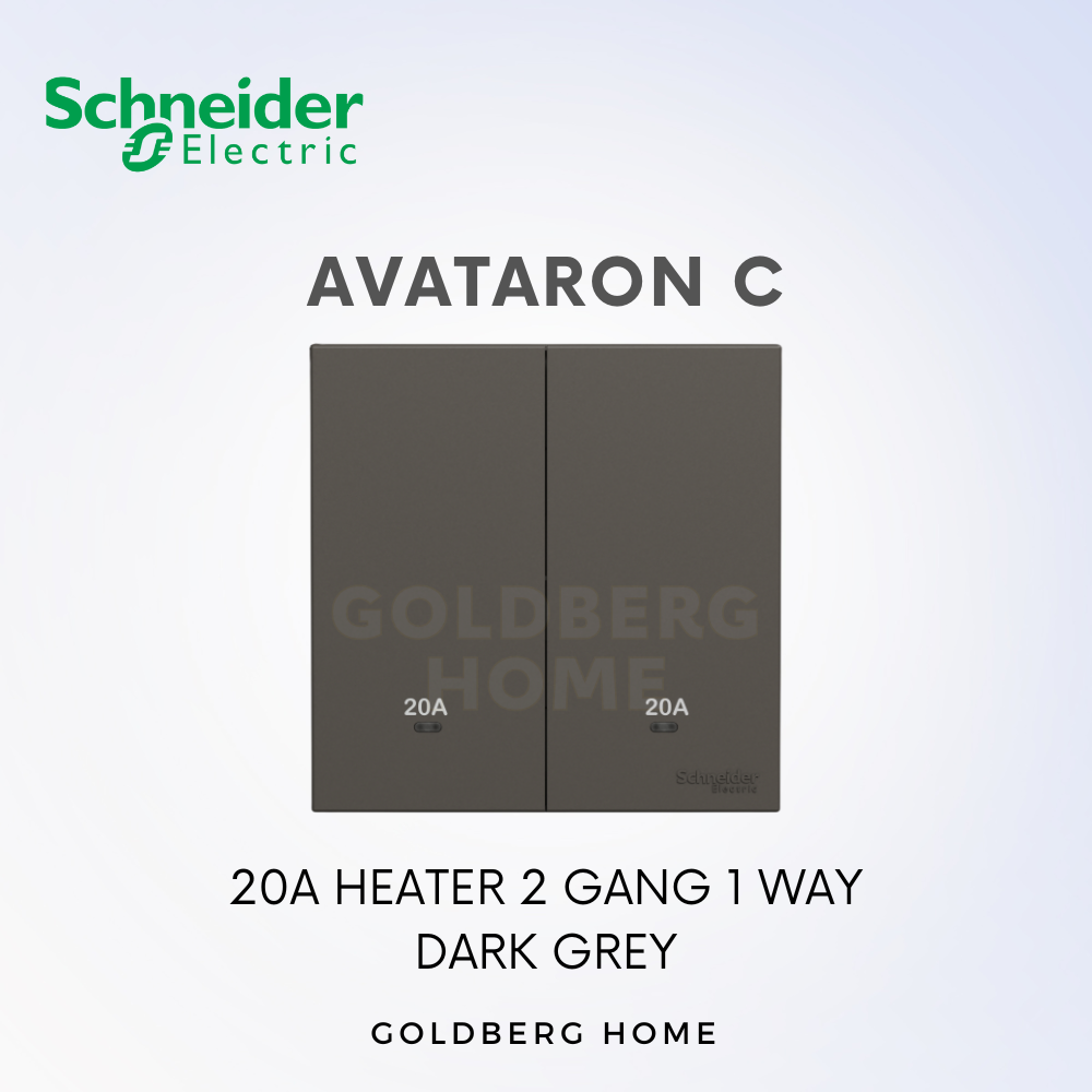 Schneider Avataron C 20A Heater 1G1W 1G2W 2G1W White, Wine Gold, Dark Grey