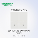 [SG Seller] Schneider Avataron C 20A Heater 1G1W 1G2W 2G1W White, Wine Gold, Dark Grey
