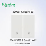 [SG Seller] Schneider Avataron C 20A Heater 1G1W 1G2W 2G1W White, Wine Gold, Dark Grey