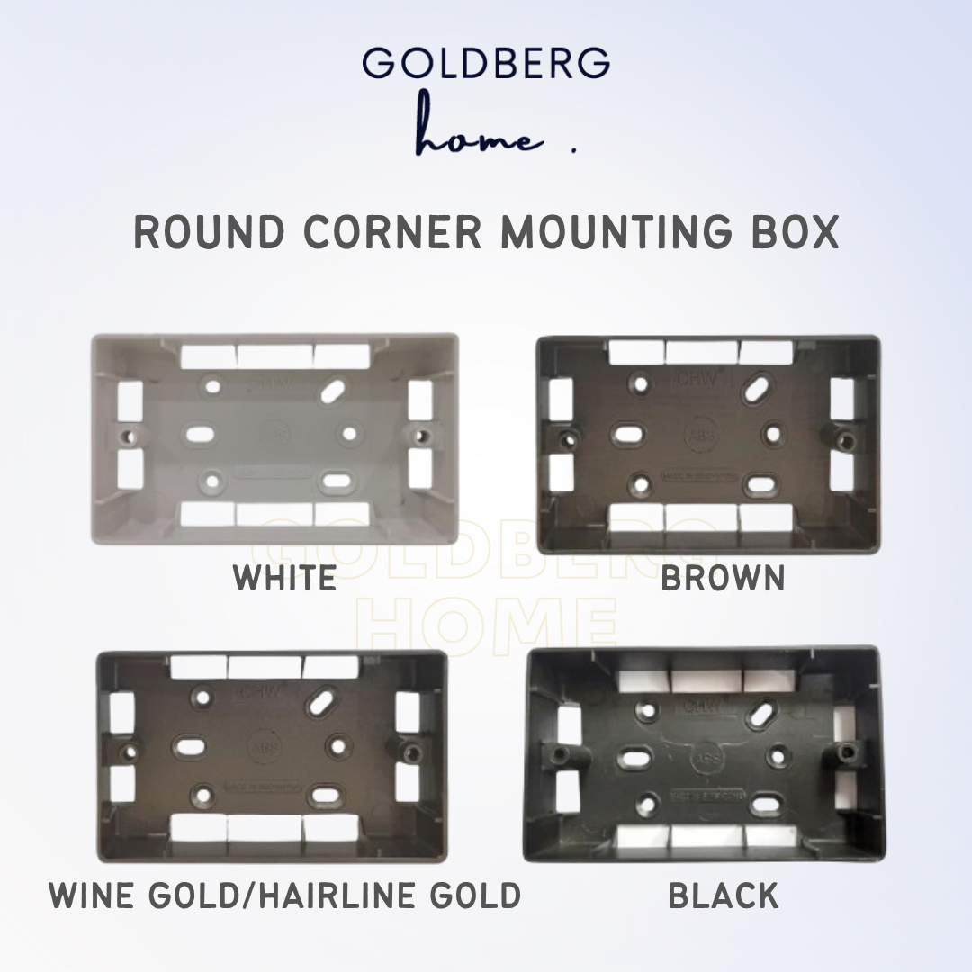 2-gang 146mm x 86mm round corner surface mounting box for Schneider AvatarON by Goldberg Home SG.