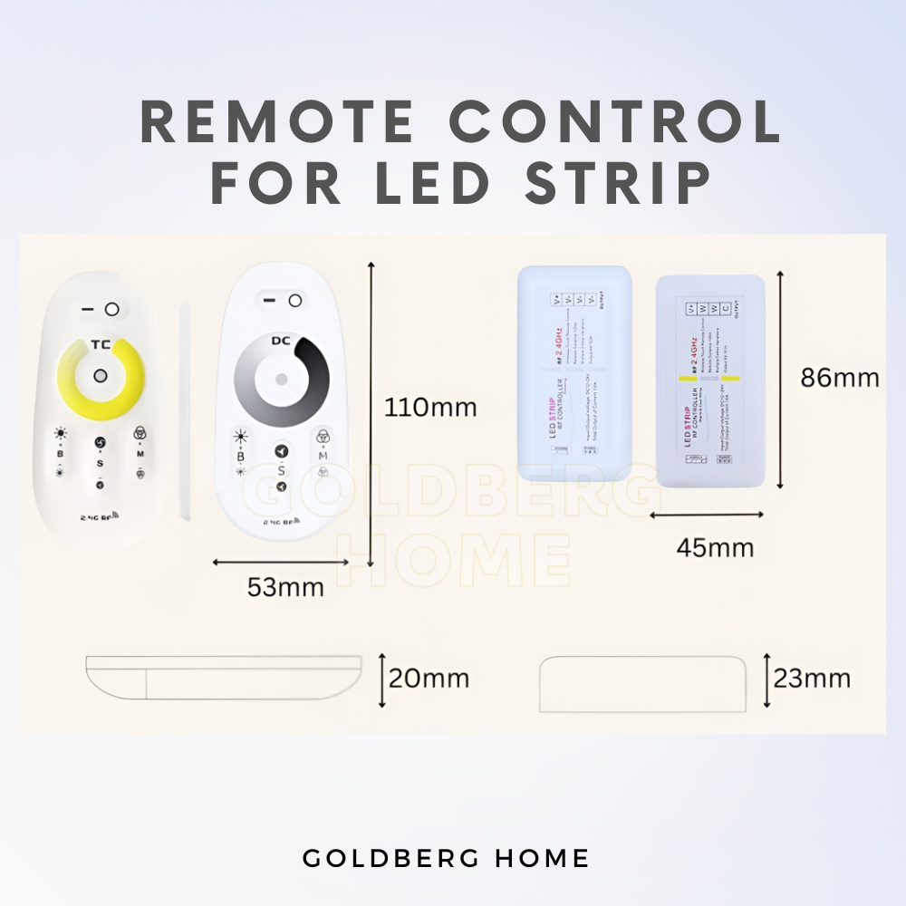 Premium Tri-tone 3Tone COB LED Light Strip 608LEDS 5M 12V 24V
