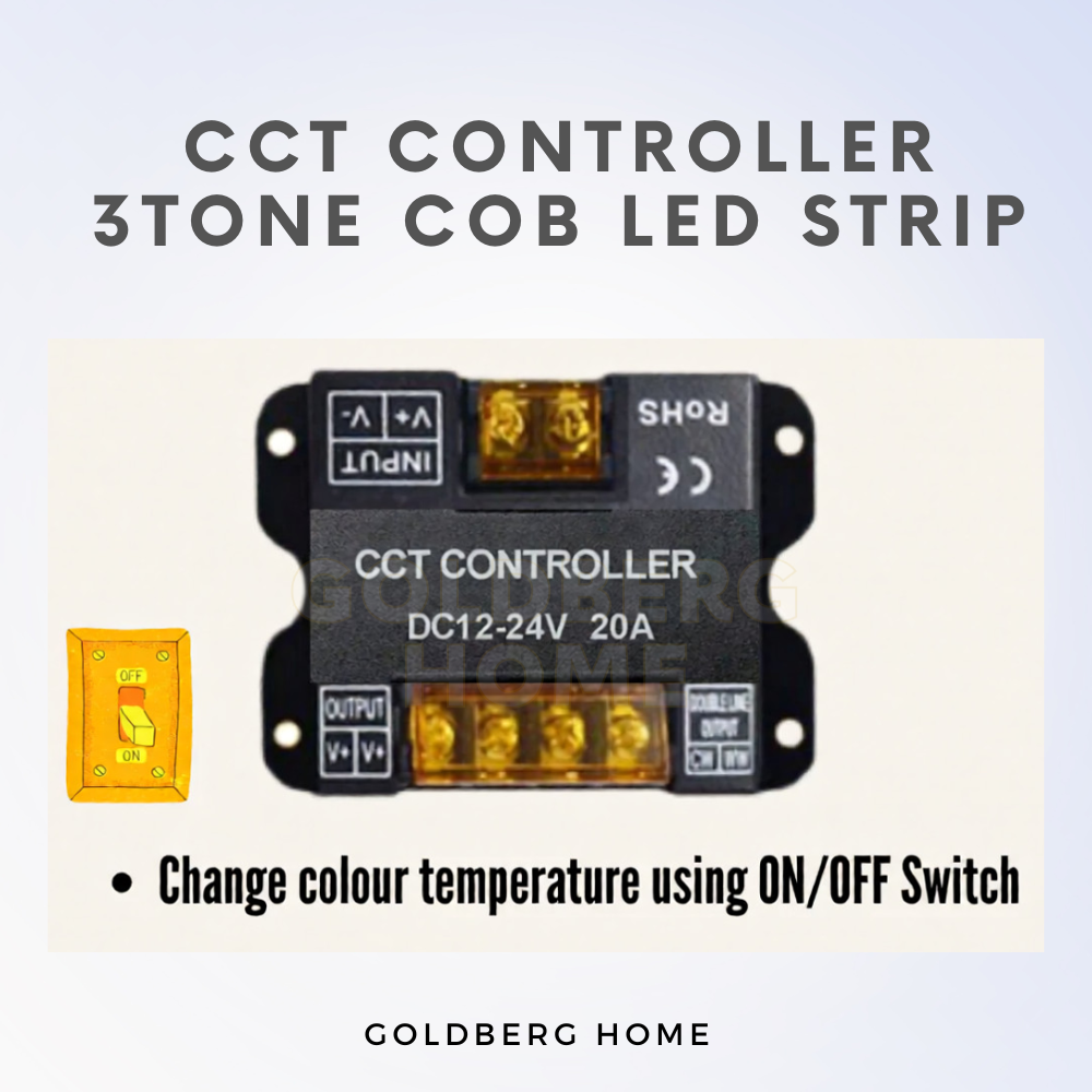 Premium Tri-tone 3Tone COB LED Light Strip 608LEDS 5M 12V 24V