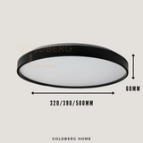Sheffield Black White LED Ceiling Light - 36W 48W