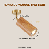 Hokkaido Wooden Spot light 7W Daylight 11CM- Nordic Downlight - Living Room Corridor Bedroom Balcony