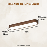 Masako 24W/36W LED Ceiling Light – Laminated Wood Look