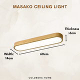 Masako 24W/36W LED Ceiling Light – Laminated Wood Look