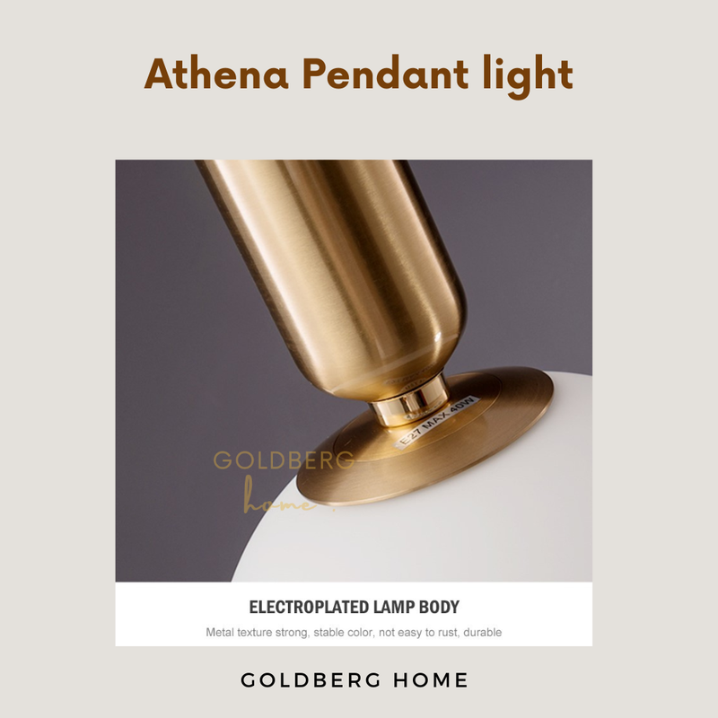Athena Bolia Frosted Glass Pendant Light