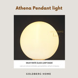 Athena Bolia Frosted Glass Pendant Light