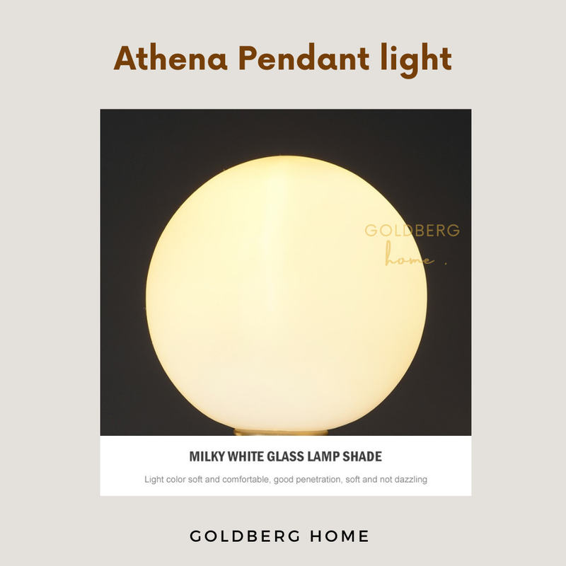 Athena Bolia Frosted Glass Pendant Light