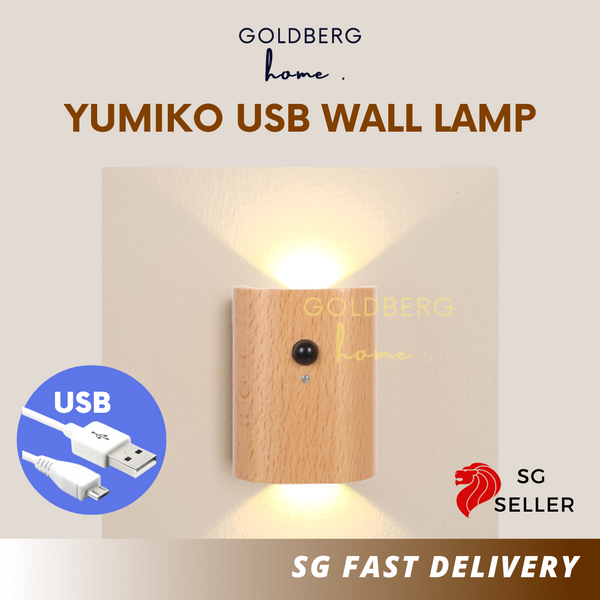 Yumiko USB Wall Lamp Goldberg Home SG