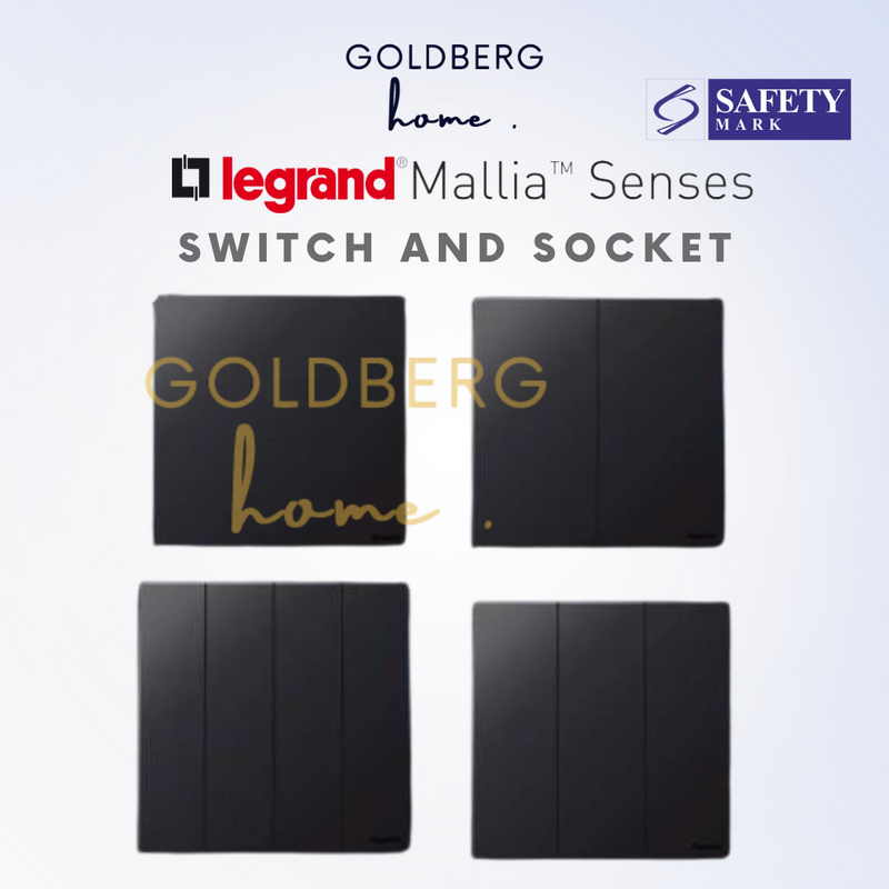 Legrand Mallia Senses 2022 Matte Black Switch Socket Goldberg Home SG