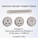 Schneider Electric Easy Series Surface Mount Power Track Light Brown Grey