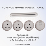 Schneider Electric Easy Series Surface Mount Power Track Light Brown Grey