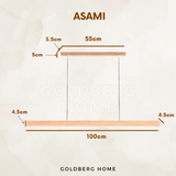 Asami Hanging Lights 100CM 19W 3Tone