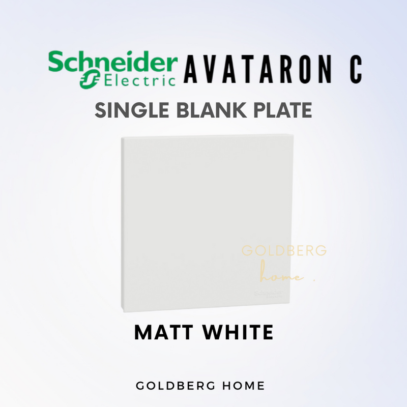 Schneider Avataron C Blank Plate 1 Gang 2 Gang Matt White Wine Gold Dark Grey