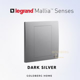 Legrand Mallia Senses Blank Plate 1 Gang 2 Gang White Dark Silver Champagne Gold Matt Black