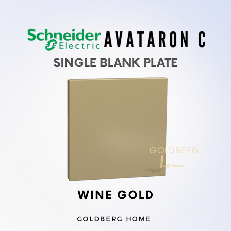Schneider Avataron C Blank Plate 1 Gang 2 Gang Matt White Wine Gold Dark Grey