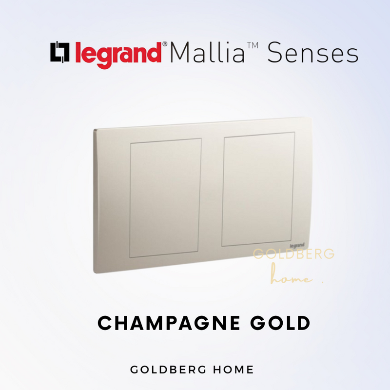 Legrand Mallia Senses Blank Plate 1 Gang 2 Gang White Dark Silver Champagne Gold Matt Black
