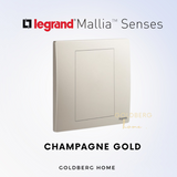 Legrand Mallia Senses Blank Plate 1 Gang 2 Gang White Dark Silver Champagne Gold Matt Black