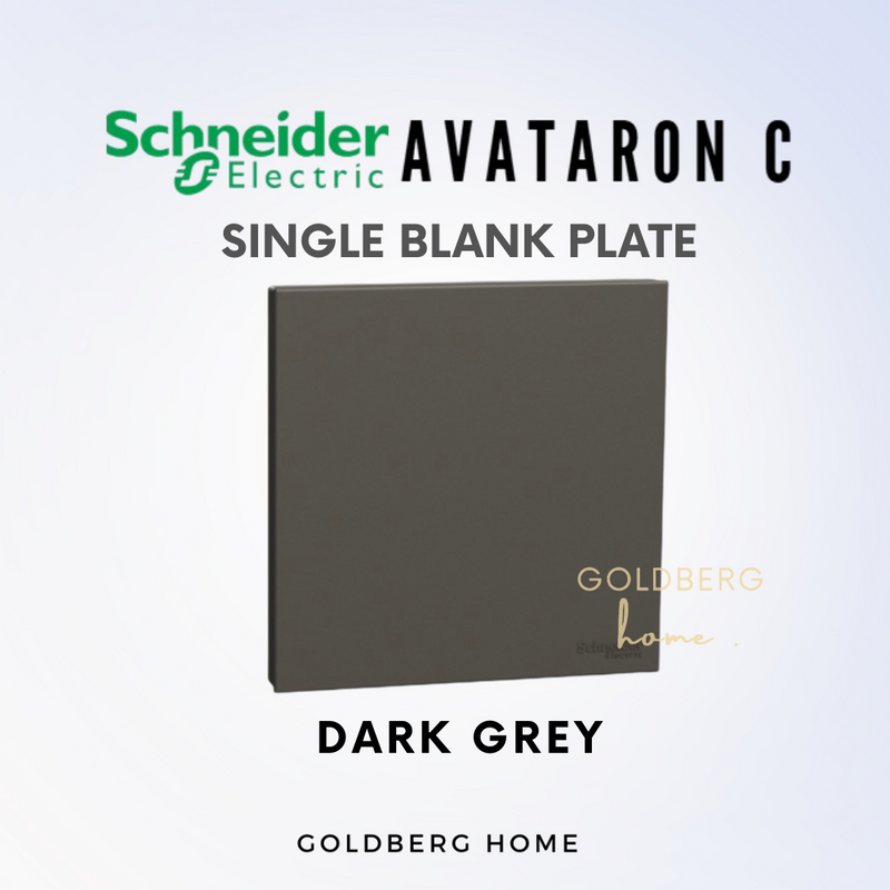 Schneider Avataron C Blank Plate 1 Gang 2 Gang Matt White Wine Gold Dark Grey