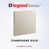 Legrand Galion Blank Plate 1 Gang White Dark Silver Champagne Gold Matt Black Rose Gold