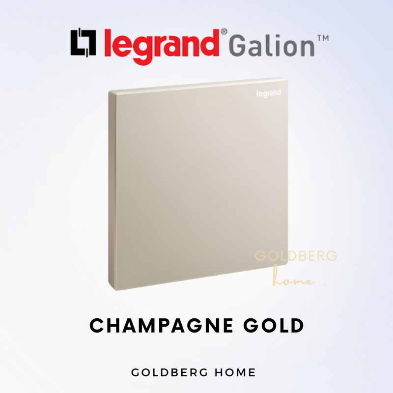 Legrand Galion Blank Plate 1 Gang White Dark Silver Champagne Gold Matt Black Rose Gold