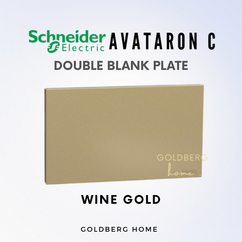 Schneider Avataron C Blank Plate 1 Gang 2 Gang Matt White Wine Gold Dark Grey