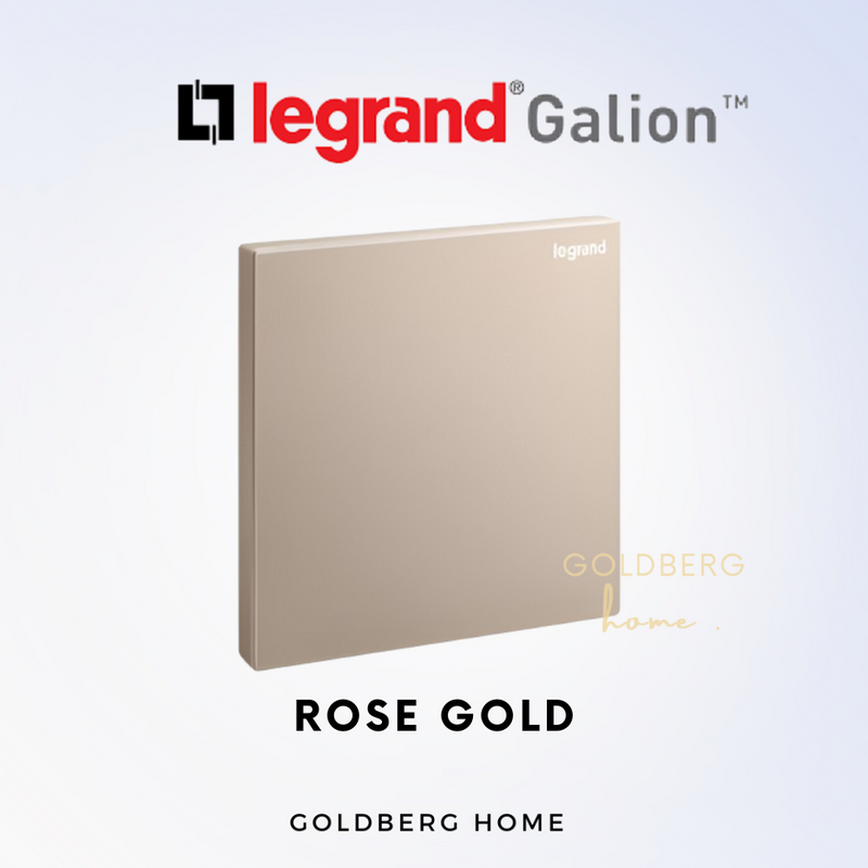 Legrand Galion Blank Plate 1 Gang White Dark Silver Champagne Gold Matt Black Rose Gold