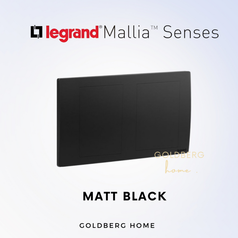 Legrand Mallia Senses Blank Plate 1 Gang 2 Gang White Dark Silver Champagne Gold Matt Black