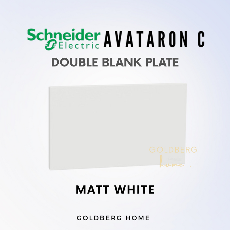 Schneider Avataron C Blank Plate 1 Gang 2 Gang Matt White Wine Gold Dark Grey