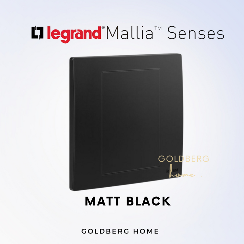 Legrand Mallia Senses Blank Plate 1 Gang 2 Gang White Dark Silver Champagne Gold Matt Black