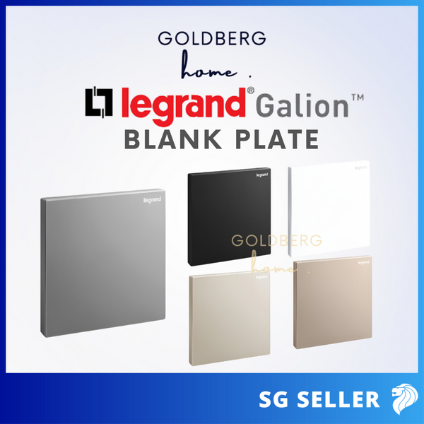 Legrand Galion Blank Plate 1 Gang White Dark Silver Champagne Gold Matt Black Rose Gold
