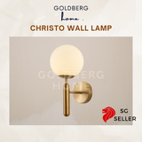Christo Classic Wall Lamp – Luxe Gold & Frosted Glass