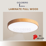 Laminate Full Wood 24W 36W 23/30/40CM- LED Ceiling Light