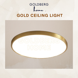 Edinburgh Gold LED Ceiling Light 23cm 30cm 40cm 24W 36W